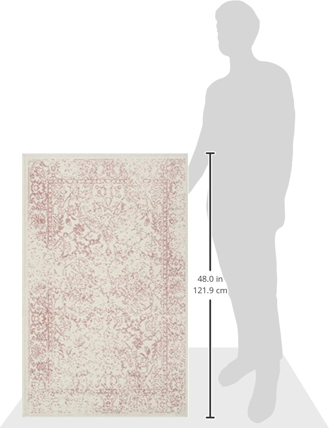 image:imageSAFAVIEH Area Rug 8x10  Adirondack Collection  Large  Ivory amp Silver Distressed Vintage Floral Design NonShedding amp Easy to Clean Ideal for Living Room Bedroom Dining Space ADR109CIvoryRose