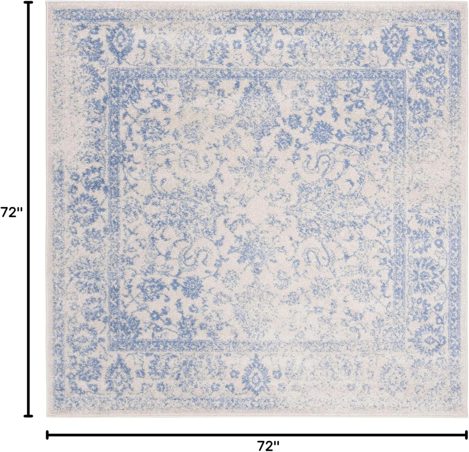 image:imageSAFAVIEH Area Rug 8x10  Adirondack Collection  Large  Ivory amp Silver Distressed Vintage Floral Design NonShedding amp Easy to Clean Ideal for Living Room Bedroom Dining Space ADR109CIvoryLight Blue
