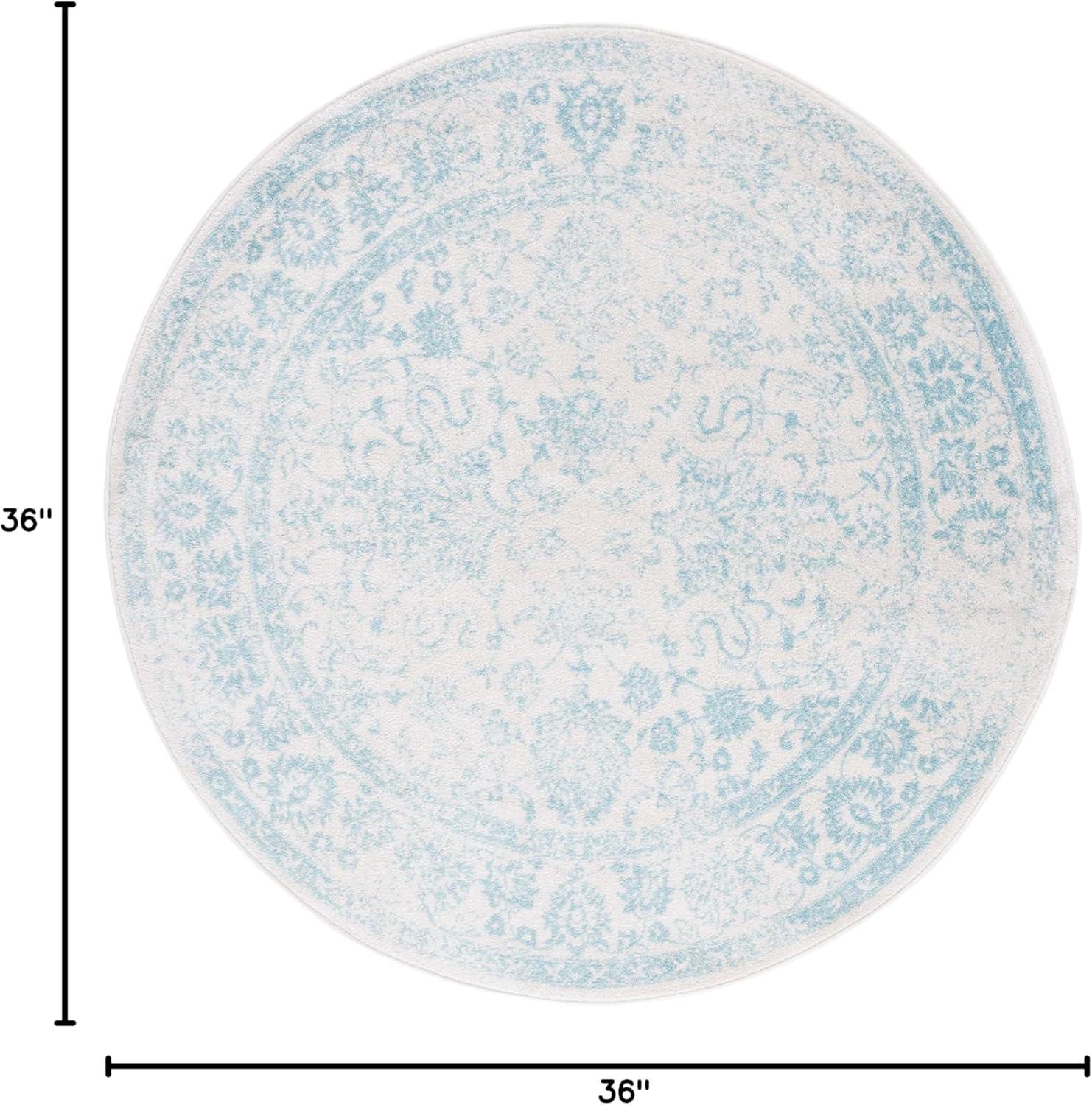 image:imageSAFAVIEH Area Rug 8x10  Adirondack Collection  Large  Ivory amp Silver Distressed Vintage Floral Design NonShedding amp Easy to Clean Ideal for Living Room Bedroom Dining Space ADR109CIvoryLight Blue