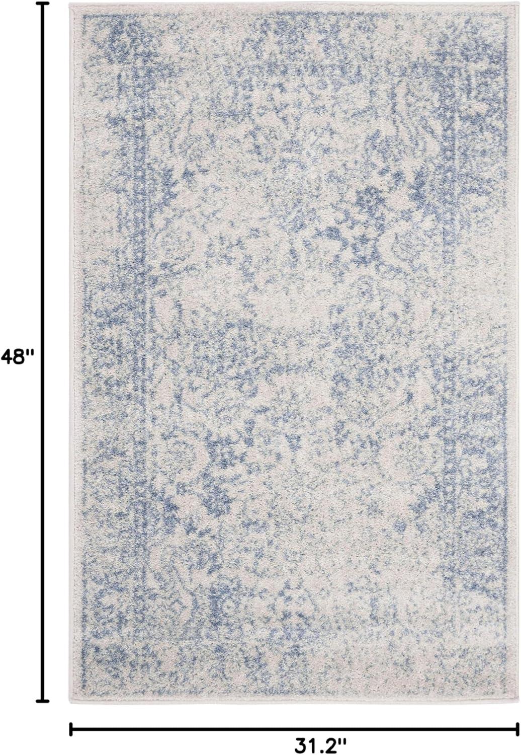 image:imageSAFAVIEH Area Rug 8x10  Adirondack Collection  Large  Ivory amp Silver Distressed Vintage Floral Design NonShedding amp Easy to Clean Ideal for Living Room Bedroom Dining Space ADR109CIvoryLight Blue
