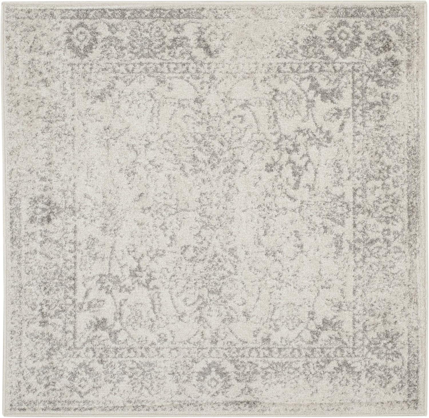 image:imageSAFAVIEH Area Rug 8x10  Adirondack Collection  Large  Ivory amp Silver Distressed Vintage Floral Design NonShedding amp Easy to Clean Ideal for Living Room Bedroom Dining Space ADR109CIvorySilver