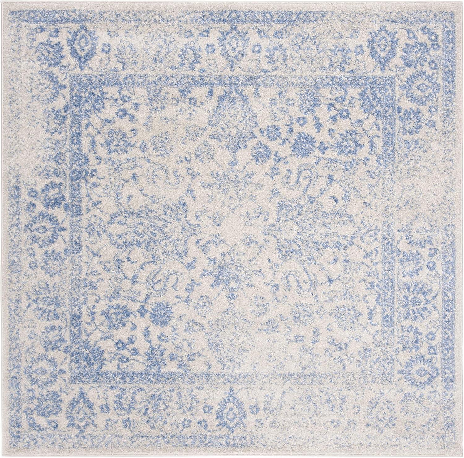 image:imageSAFAVIEH Area Rug 8x10  Adirondack Collection  Large  Ivory amp Silver Distressed Vintage Floral Design NonShedding amp Easy to Clean Ideal for Living Room Bedroom Dining Space ADR109CIvoryLight Blue