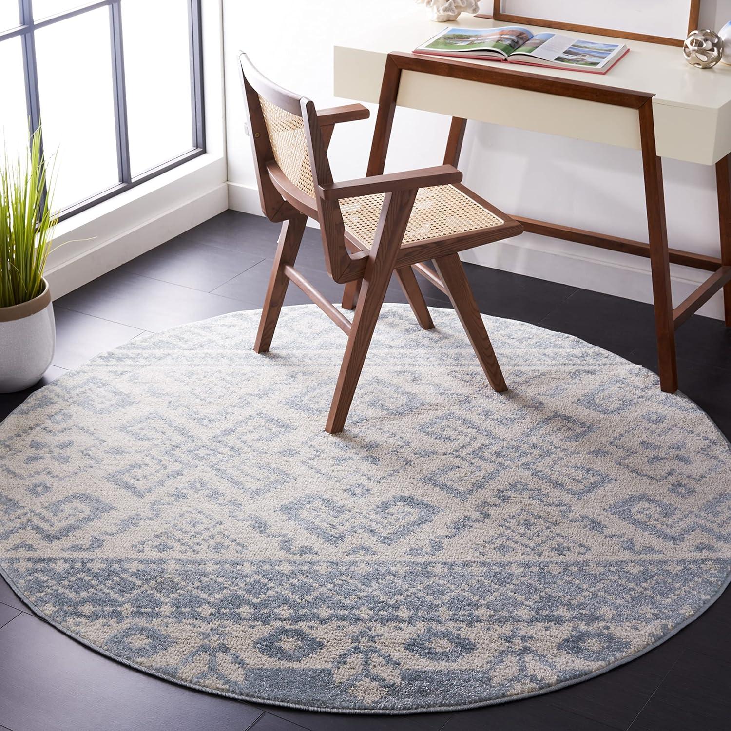 image:imageSAFAVIEH Area Rug 8x10 Adirondack Collection Large Ivory amp Silver Rustic Boho Design NonShedding amp Easy Cleaning Ideal for Living Room Bedroom Office Dining Space ADR107BSlateIvory