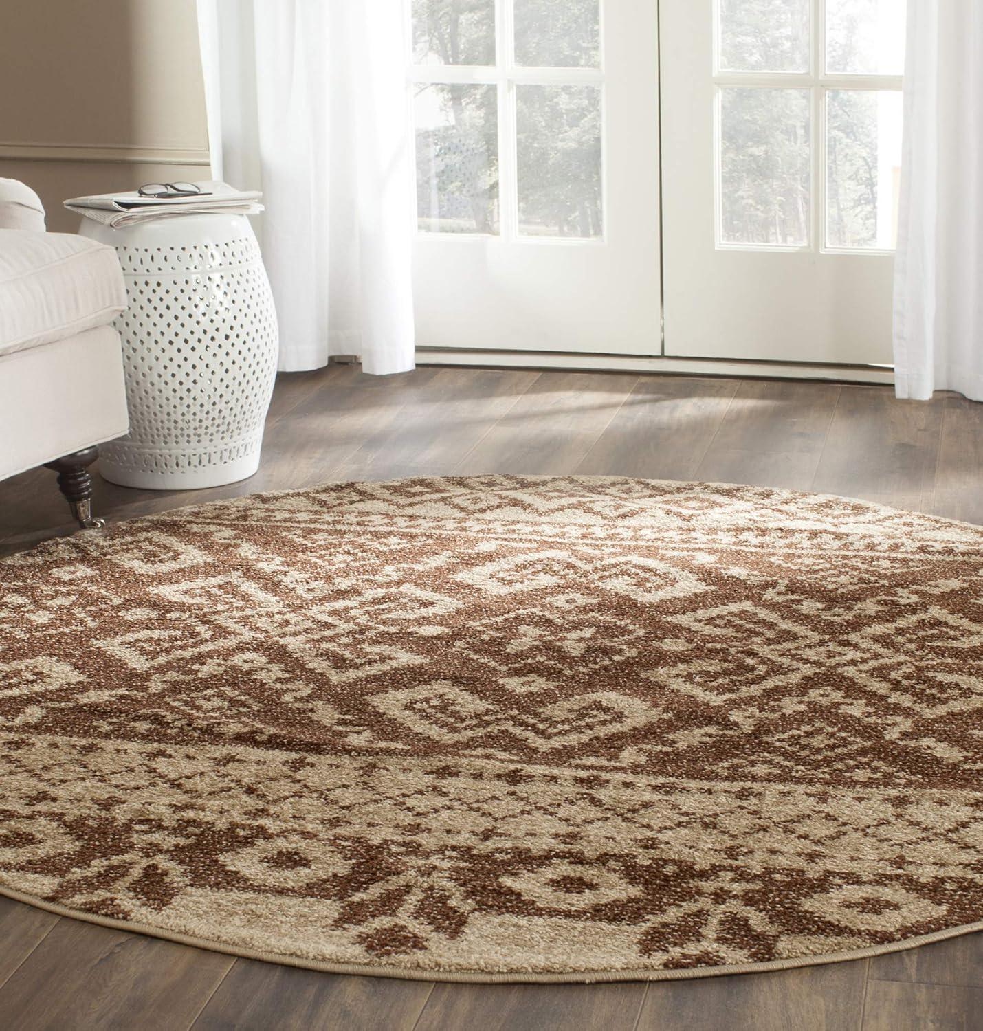 image:imageSAFAVIEH Area Rug 8x10 Adirondack Collection Large Ivory amp Silver Rustic Boho Design NonShedding amp Easy Cleaning Ideal for Living Room Bedroom Office Dining Space ADR107BCamelChocolate