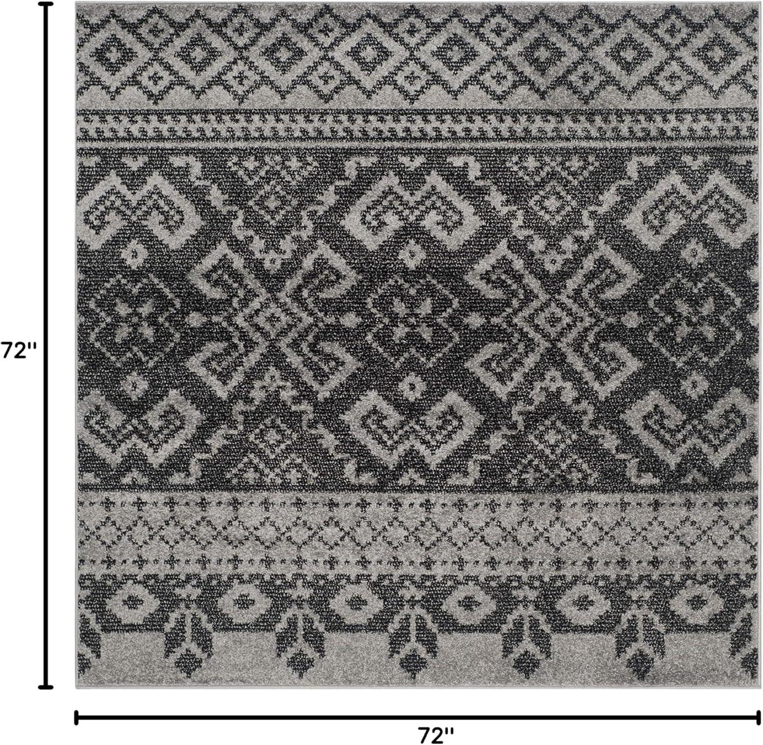 image:imageSAFAVIEH Area Rug 8x10 Adirondack Collection Large Ivory amp Silver Rustic Boho Design NonShedding amp Easy Cleaning Ideal for Living Room Bedroom Office Dining Space ADR107BSilverBlack