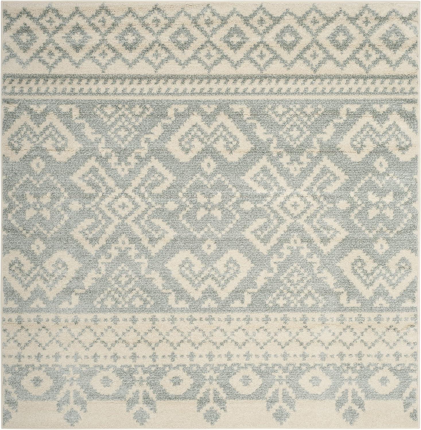 image:imageSAFAVIEH Area Rug 8x10 Adirondack Collection Large Ivory amp Silver Rustic Boho Design NonShedding amp Easy Cleaning Ideal for Living Room Bedroom Office Dining Space ADR107BIvorySlate