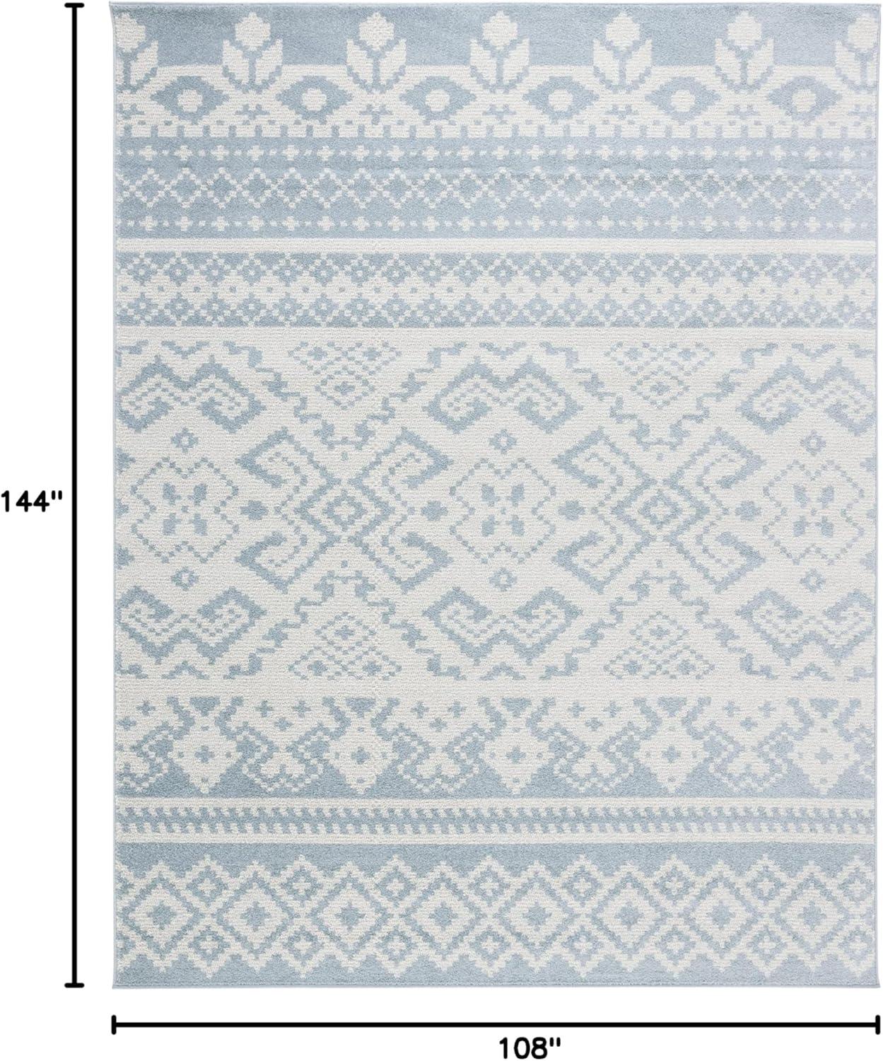 image:imageSAFAVIEH Area Rug 8x10 Adirondack Collection Large Ivory amp Silver Rustic Boho Design NonShedding amp Easy Cleaning Ideal for Living Room Bedroom Office Dining Space ADR107BSlateIvory