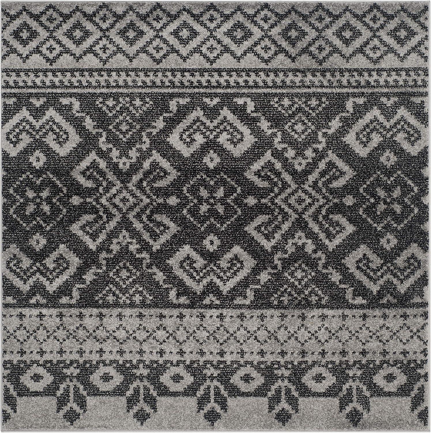 image:imageSAFAVIEH Area Rug 8x10 Adirondack Collection Large Ivory amp Silver Rustic Boho Design NonShedding amp Easy Cleaning Ideal for Living Room Bedroom Office Dining Space ADR107BSilverBlack