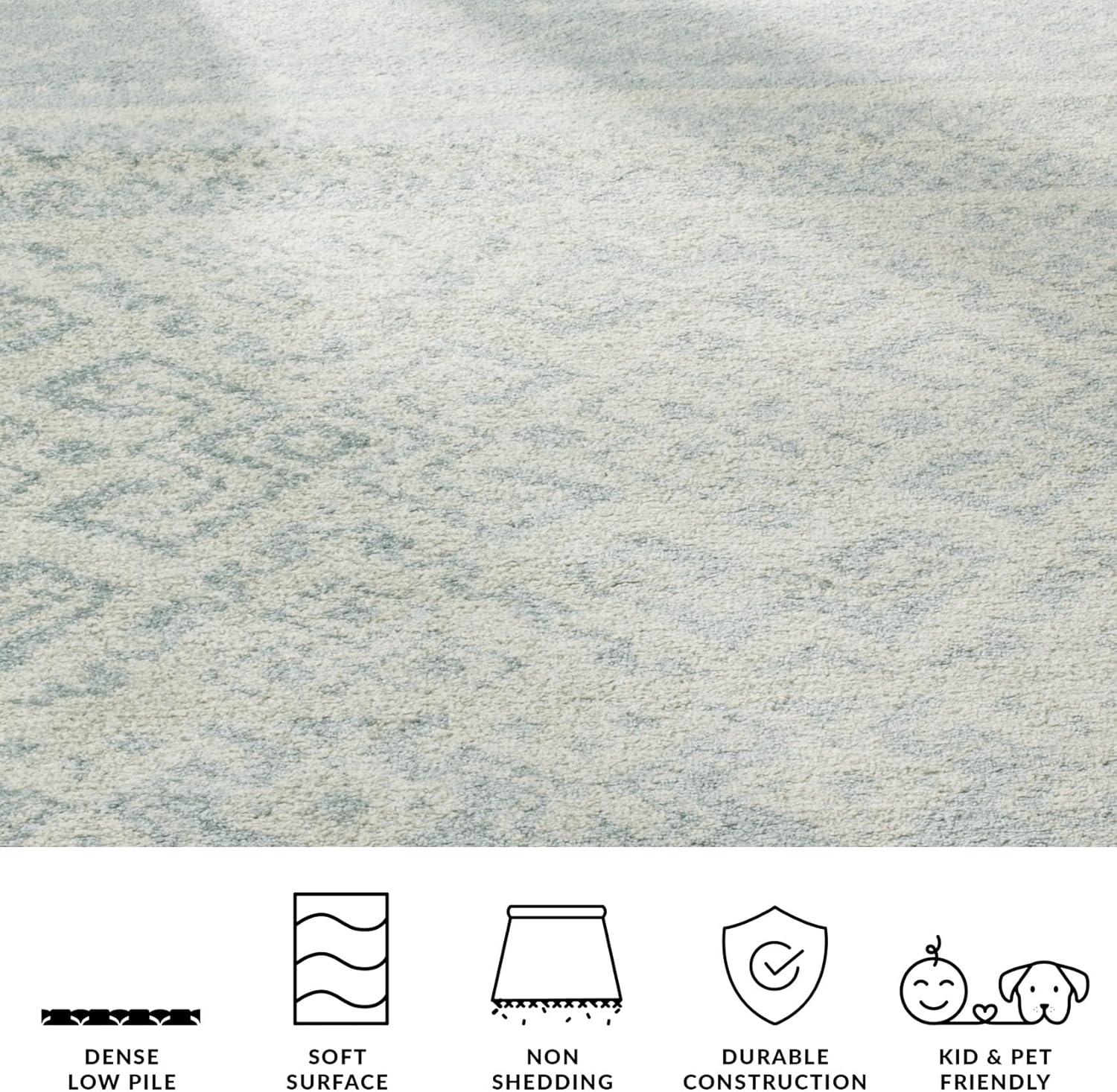 image:imageSAFAVIEH Area Rug 8x10 Adirondack Collection Large Ivory amp Silver Rustic Boho Design NonShedding amp Easy Cleaning Ideal for Living Room Bedroom Office Dining Space ADR107BSlateIvory
