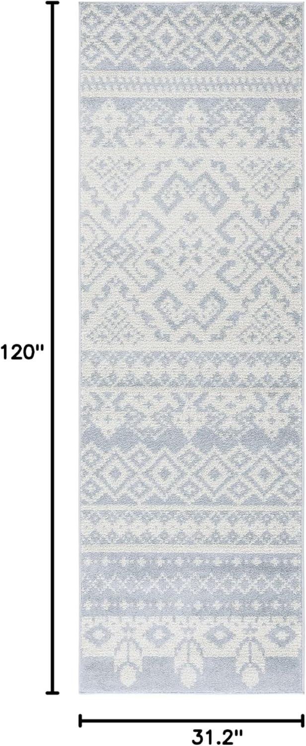 image:imageSAFAVIEH Area Rug 8x10 Adirondack Collection Large Ivory amp Silver Rustic Boho Design NonShedding amp Easy Cleaning Ideal for Living Room Bedroom Office Dining Space ADR107BSlateIvory