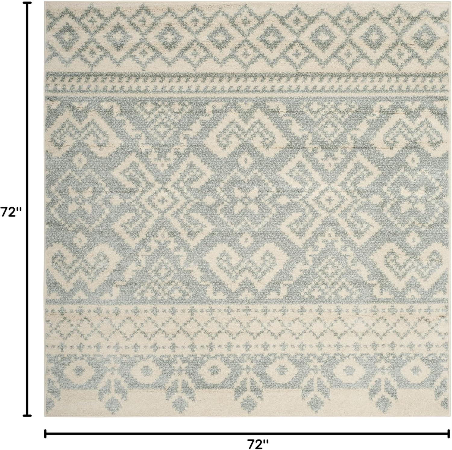 image:imageSAFAVIEH Area Rug 8x10 Adirondack Collection Large Ivory amp Silver Rustic Boho Design NonShedding amp Easy Cleaning Ideal for Living Room Bedroom Office Dining Space ADR107BIvorySlate