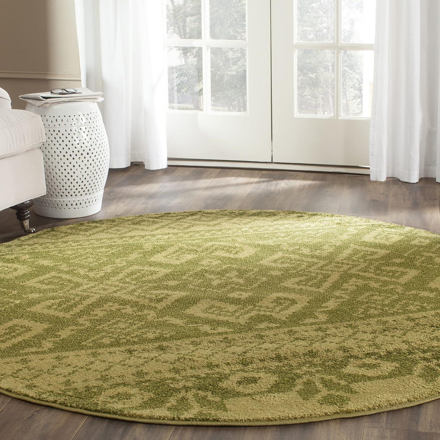 image:imageSAFAVIEH Area Rug 8x10 Adirondack Collection Large Ivory amp Silver Rustic Boho Design NonShedding amp Easy Cleaning Ideal for Living Room Bedroom Office Dining Space ADR107BGreenDark Green