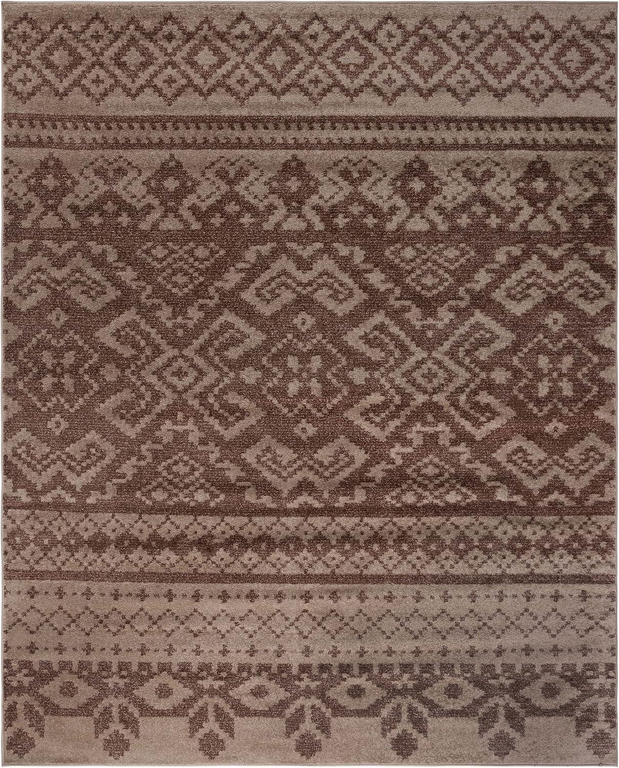 image:imageSAFAVIEH Area Rug 8x10 Adirondack Collection Large Ivory amp Silver Rustic Boho Design NonShedding amp Easy Cleaning Ideal for Living Room Bedroom Office Dining Space ADR107BCamelChocolate