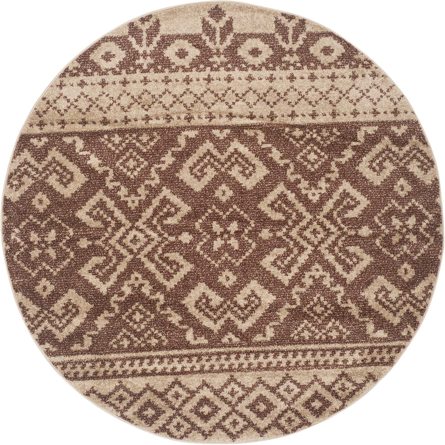 image:imageSAFAVIEH Area Rug 8x10 Adirondack Collection Large Ivory amp Silver Rustic Boho Design NonShedding amp Easy Cleaning Ideal for Living Room Bedroom Office Dining Space ADR107BCamelChocolate