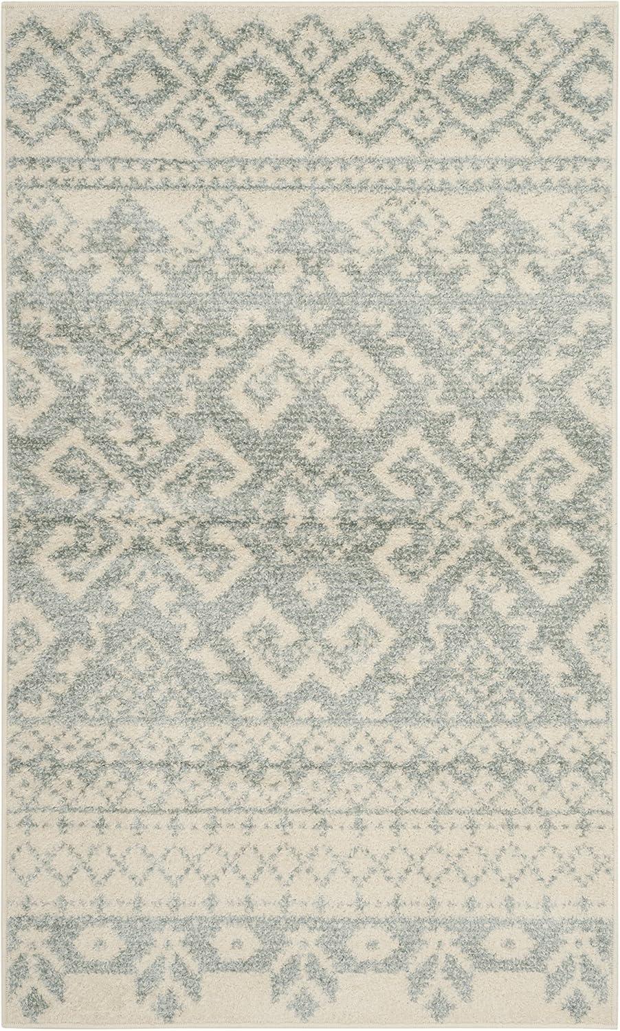 image:imageSAFAVIEH Area Rug 8x10 Adirondack Collection Large Ivory amp Silver Rustic Boho Design NonShedding amp Easy Cleaning Ideal for Living Room Bedroom Office Dining Space ADR107BIvorySlate