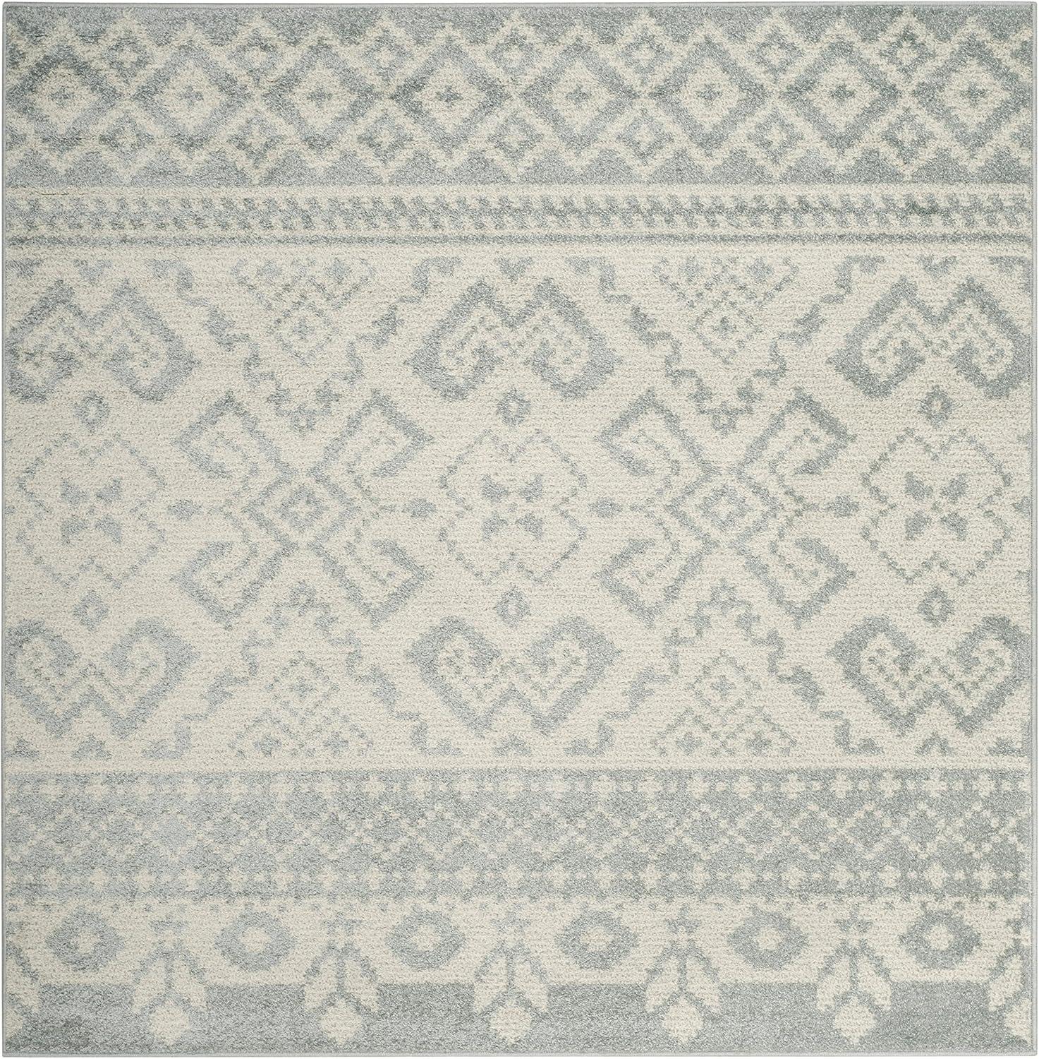 image:imageSAFAVIEH Area Rug 8x10 Adirondack Collection Large Ivory amp Silver Rustic Boho Design NonShedding amp Easy Cleaning Ideal for Living Room Bedroom Office Dining Space ADR107BSlateIvory