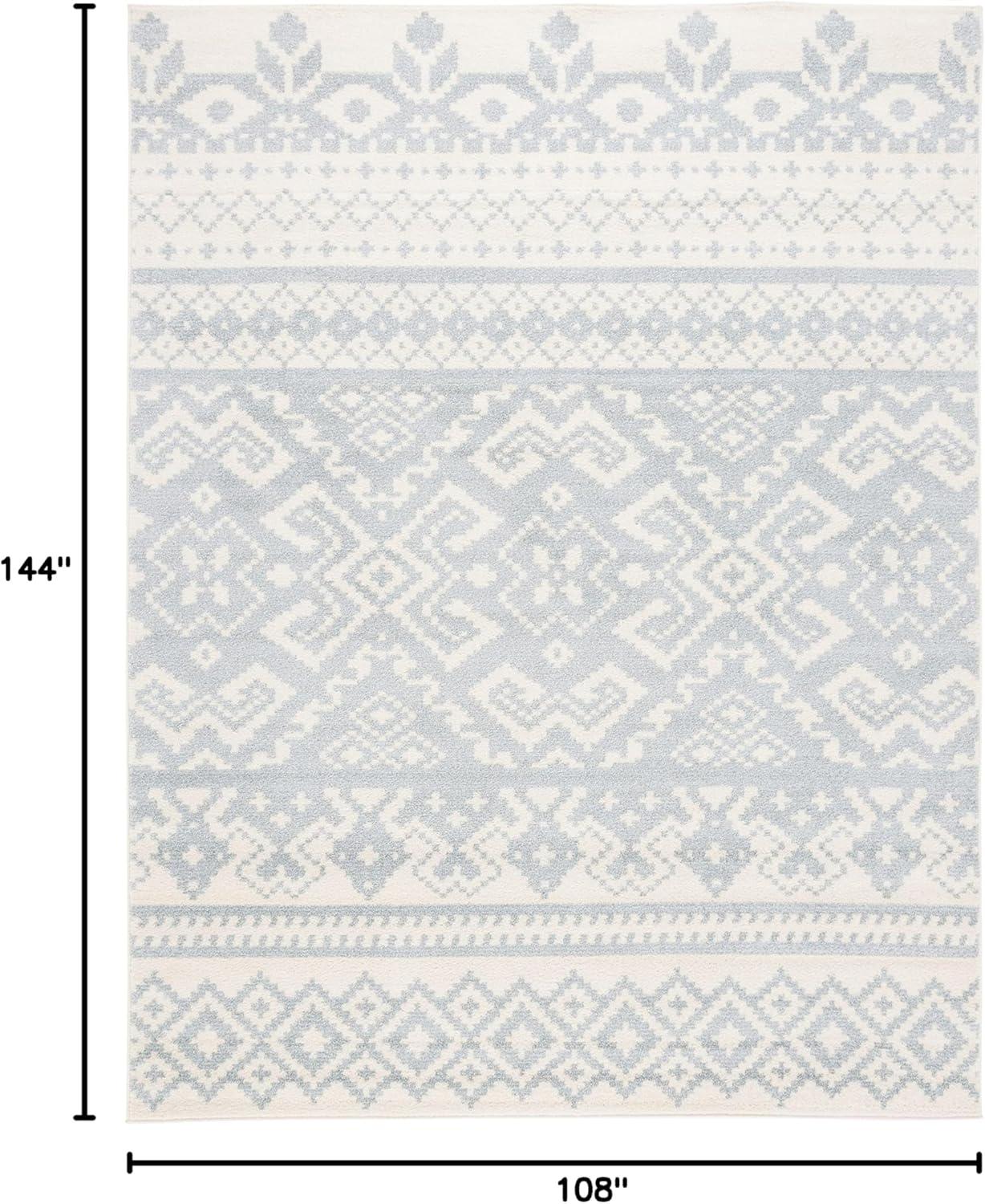 image:imageSAFAVIEH Area Rug 8x10 Adirondack Collection Large Ivory amp Silver Rustic Boho Design NonShedding amp Easy Cleaning Ideal for Living Room Bedroom Office Dining Space ADR107BIvorySlate