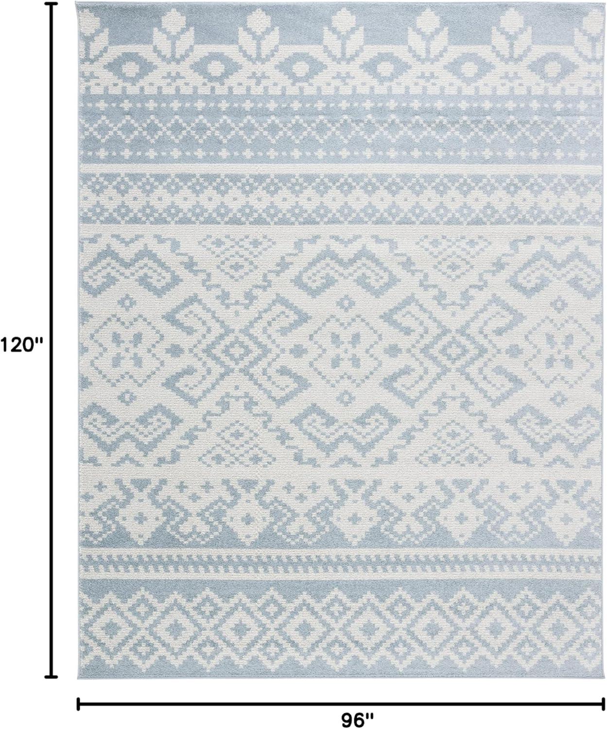 image:imageSAFAVIEH Area Rug 8x10 Adirondack Collection Large Ivory amp Silver Rustic Boho Design NonShedding amp Easy Cleaning Ideal for Living Room Bedroom Office Dining Space ADR107BSlateIvory
