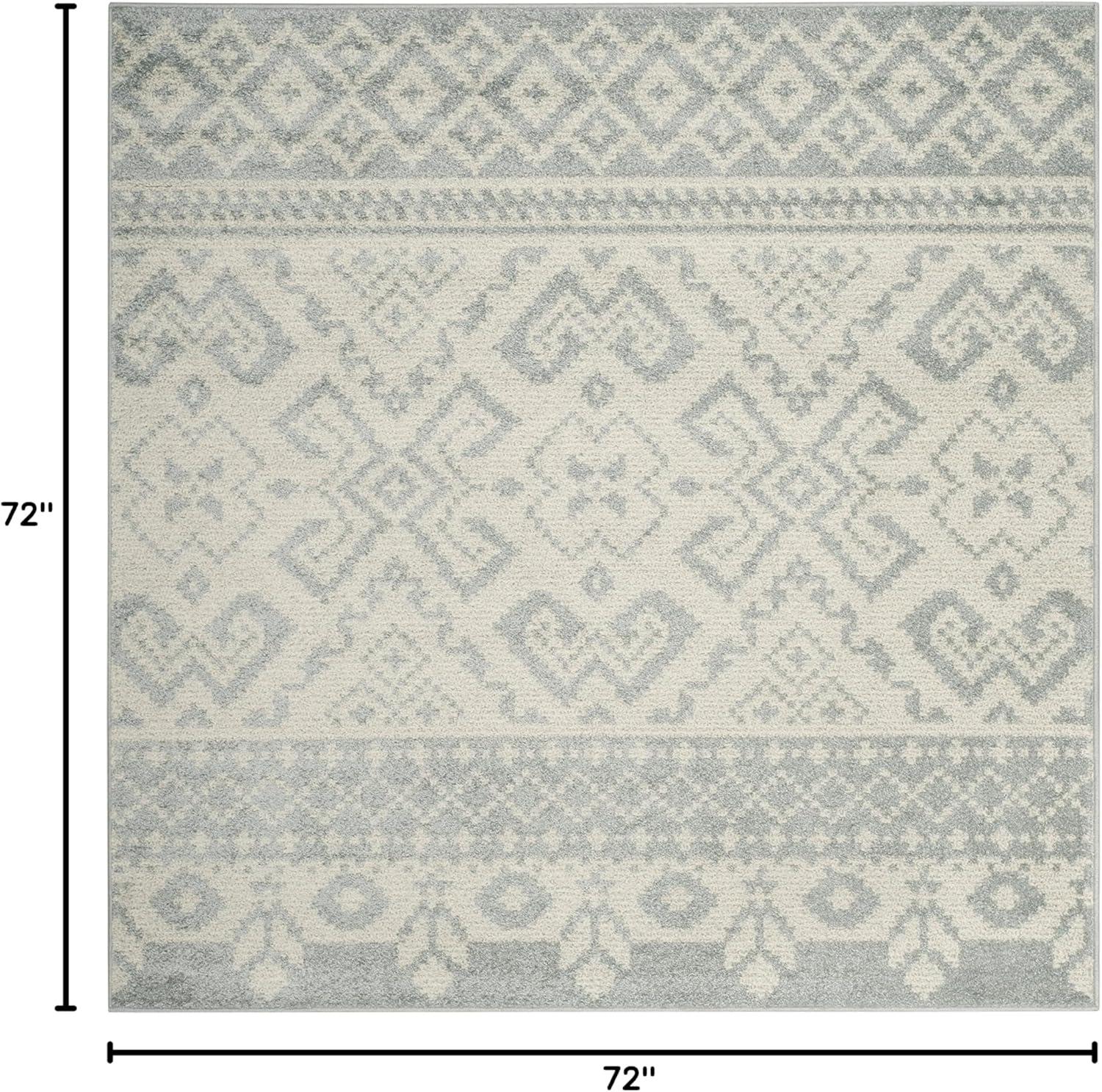 image:imageSAFAVIEH Area Rug 8x10 Adirondack Collection Large Ivory amp Silver Rustic Boho Design NonShedding amp Easy Cleaning Ideal for Living Room Bedroom Office Dining Space ADR107BSlateIvory
