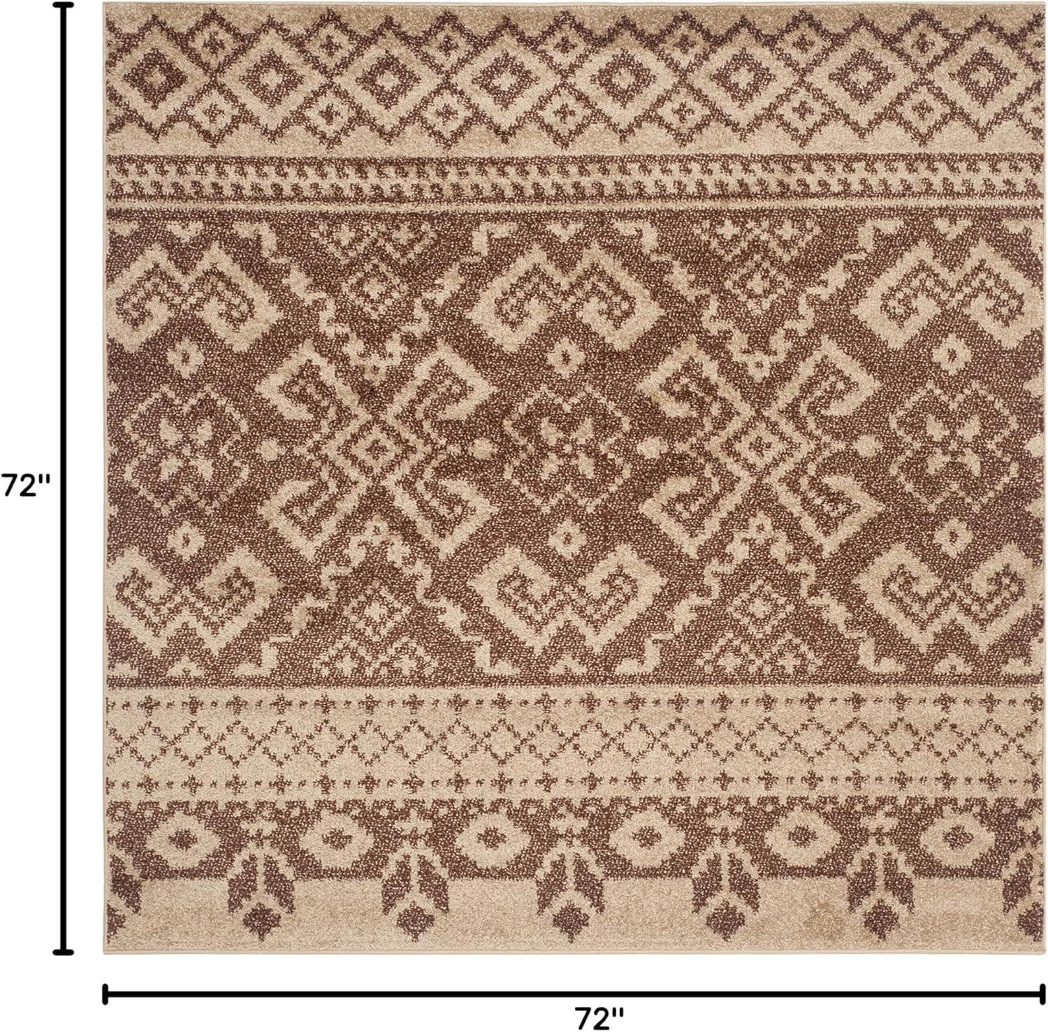 image:imageSAFAVIEH Area Rug 8x10 Adirondack Collection Large Ivory amp Silver Rustic Boho Design NonShedding amp Easy Cleaning Ideal for Living Room Bedroom Office Dining Space ADR107BCamelChocolate