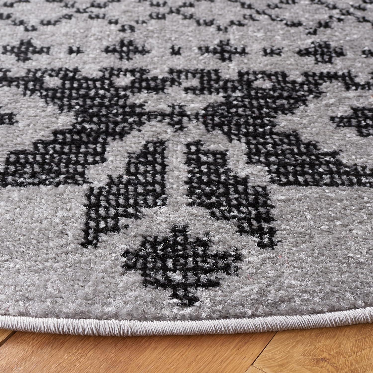 image:imageSAFAVIEH Area Rug 8x10 Adirondack Collection Large Ivory amp Silver Rustic Boho Design NonShedding amp Easy Cleaning Ideal for Living Room Bedroom Office Dining Space ADR107BSilverBlack