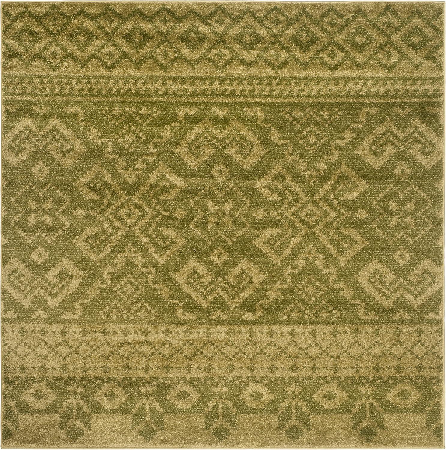 image:imageSAFAVIEH Area Rug 8x10 Adirondack Collection Large Ivory amp Silver Rustic Boho Design NonShedding amp Easy Cleaning Ideal for Living Room Bedroom Office Dining Space ADR107BGreenDark Green