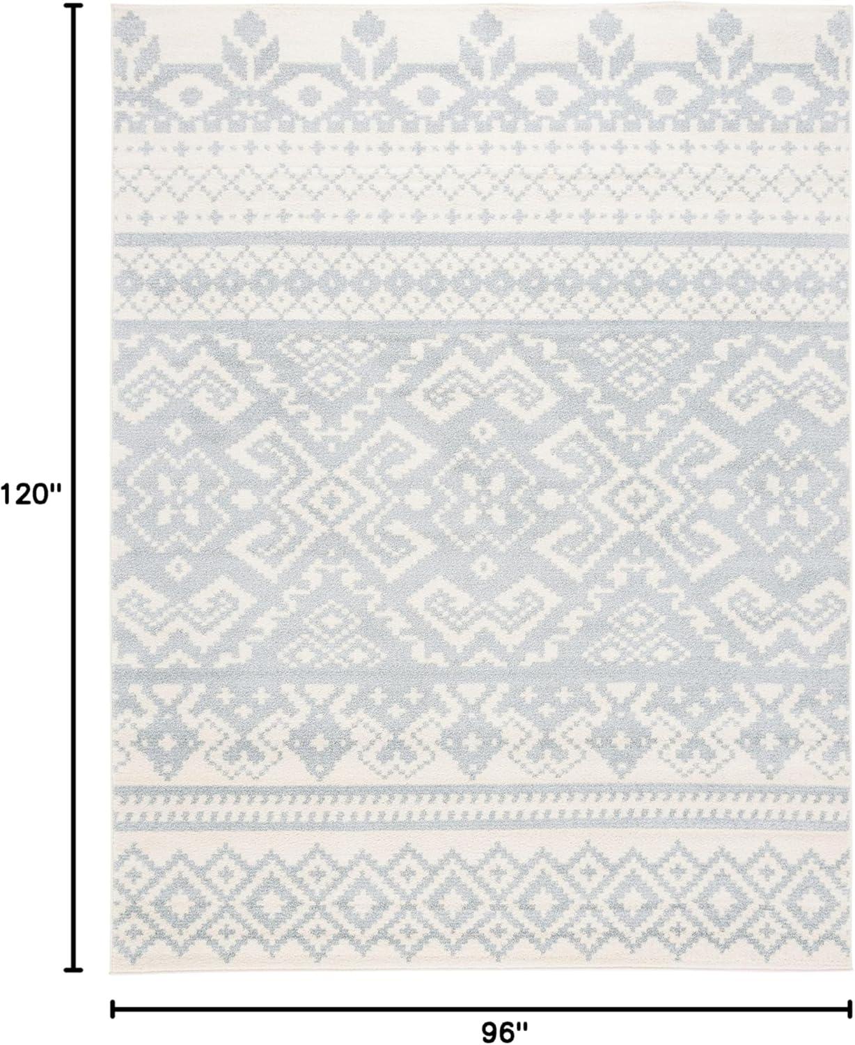 image:imageSAFAVIEH Area Rug 8x10 Adirondack Collection Large Ivory amp Silver Rustic Boho Design NonShedding amp Easy Cleaning Ideal for Living Room Bedroom Office Dining Space ADR107BIvorySlate
