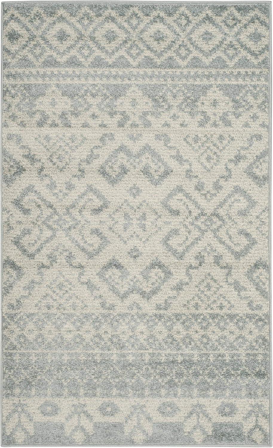 image:imageSAFAVIEH Area Rug 8x10 Adirondack Collection Large Ivory amp Silver Rustic Boho Design NonShedding amp Easy Cleaning Ideal for Living Room Bedroom Office Dining Space ADR107BSlateIvory