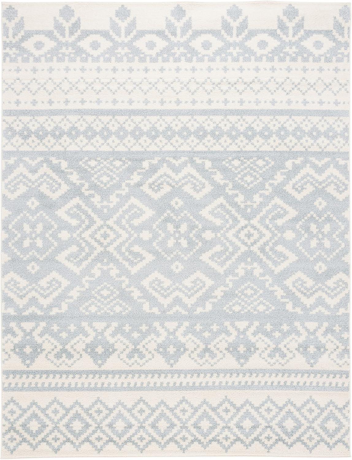 image:imageSAFAVIEH Area Rug 8x10 Adirondack Collection Large Ivory amp Silver Rustic Boho Design NonShedding amp Easy Cleaning Ideal for Living Room Bedroom Office Dining Space ADR107BIvorySlate
