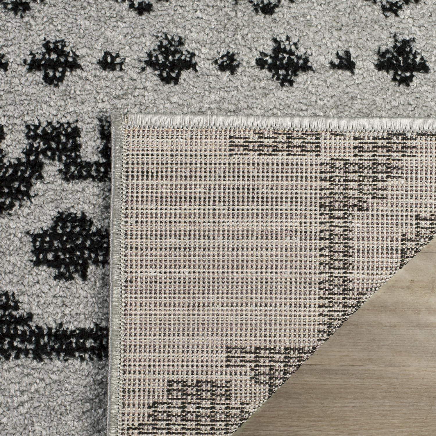 image:imageSAFAVIEH Area Rug 8x10 Adirondack Collection Large Ivory amp Silver Rustic Boho Design NonShedding amp Easy Cleaning Ideal for Living Room Bedroom Office Dining Space ADR107BSilverBlack