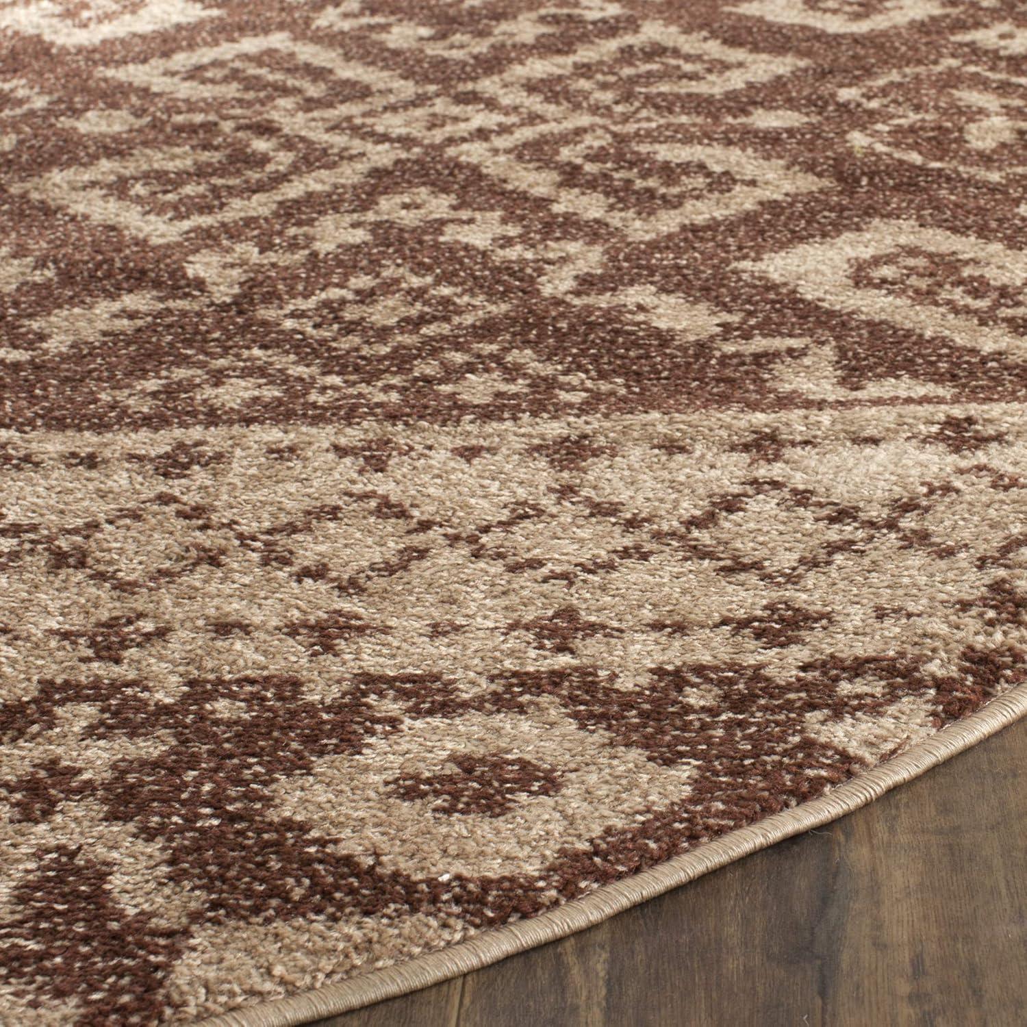 image:imageSAFAVIEH Area Rug 8x10 Adirondack Collection Large Ivory amp Silver Rustic Boho Design NonShedding amp Easy Cleaning Ideal for Living Room Bedroom Office Dining Space ADR107BCamelChocolate