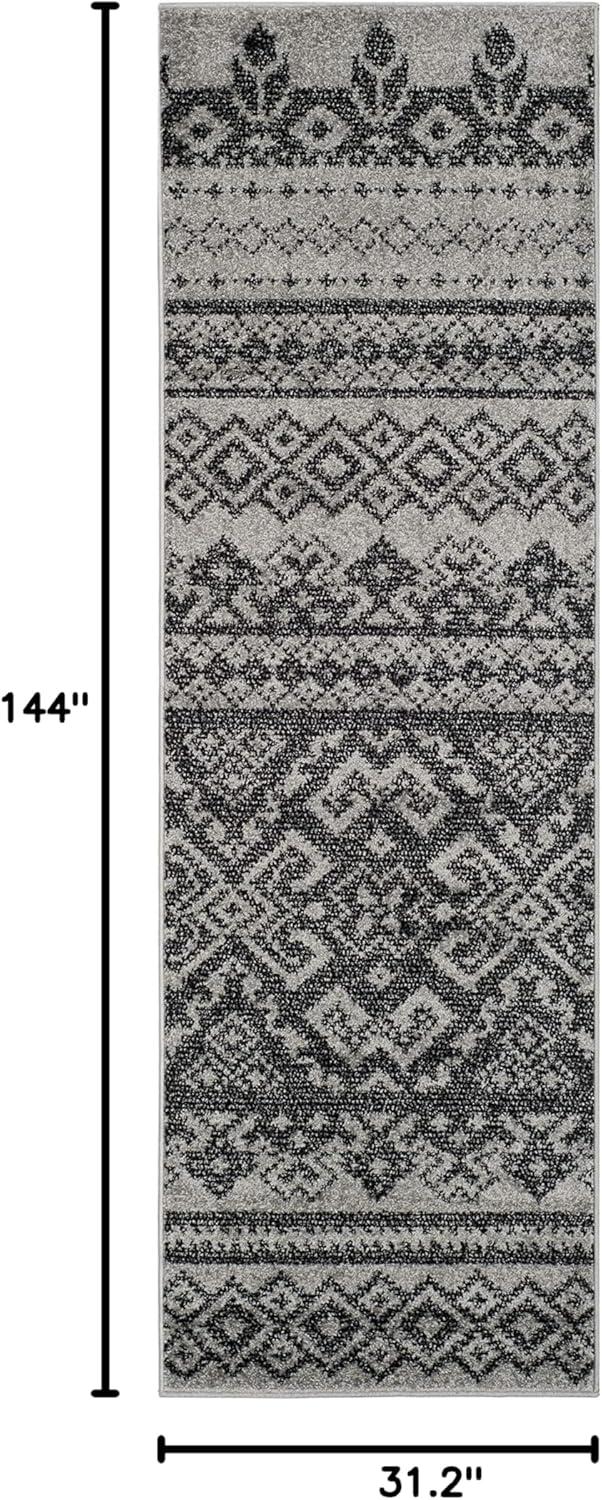 image:imageSAFAVIEH Area Rug 8x10 Adirondack Collection Large Ivory amp Silver Rustic Boho Design NonShedding amp Easy Cleaning Ideal for Living Room Bedroom Office Dining Space ADR107BSilverBlack