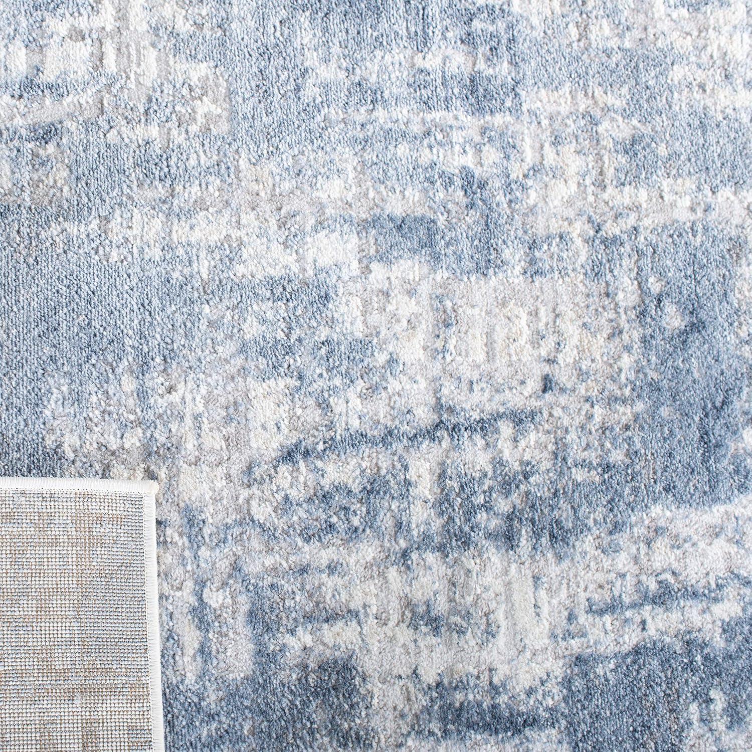 image:imageSAFAVIEH Area Rug 8x10 Amelia Collection Large Blue amp Grey Modern Design NonShedding amp Easy Cleaning Ideal for Living Room Bedroom Office Dining Space ALA786MIvoryBlue