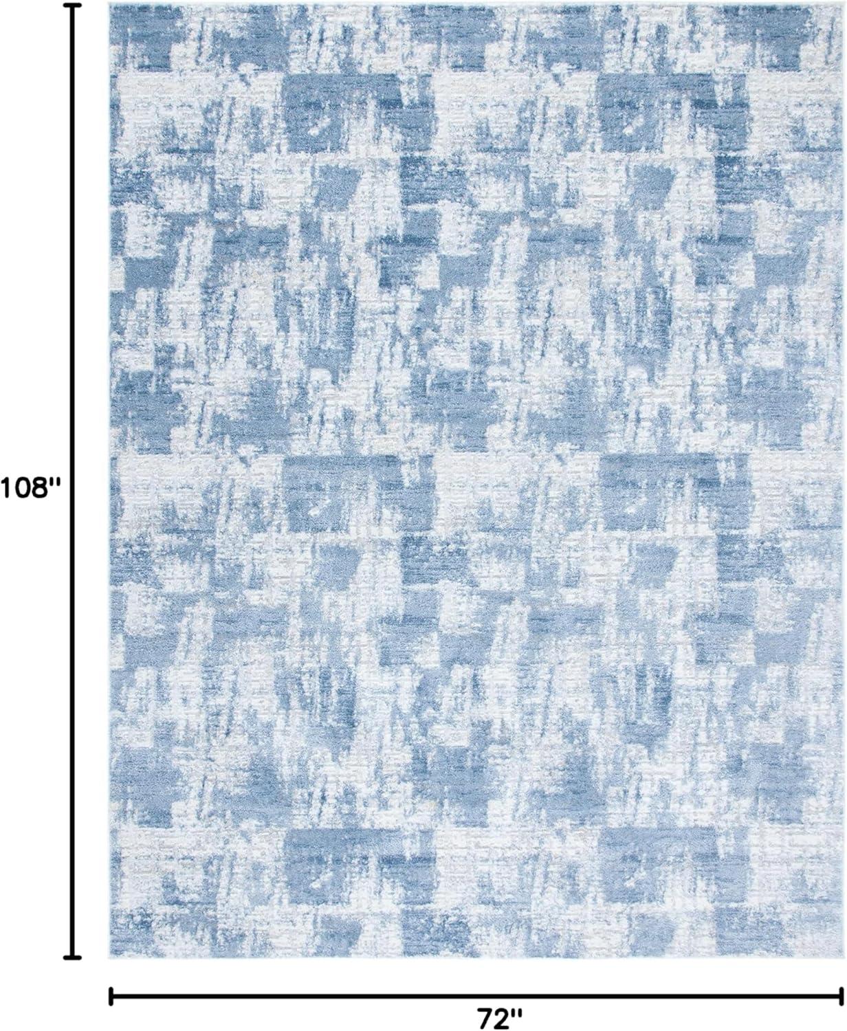 image:imageSAFAVIEH Area Rug 8x10 Amelia Collection Large Blue amp Grey Modern Design NonShedding amp Easy Cleaning Ideal for Living Room Bedroom Office Dining Space ALA786MIvoryBlue