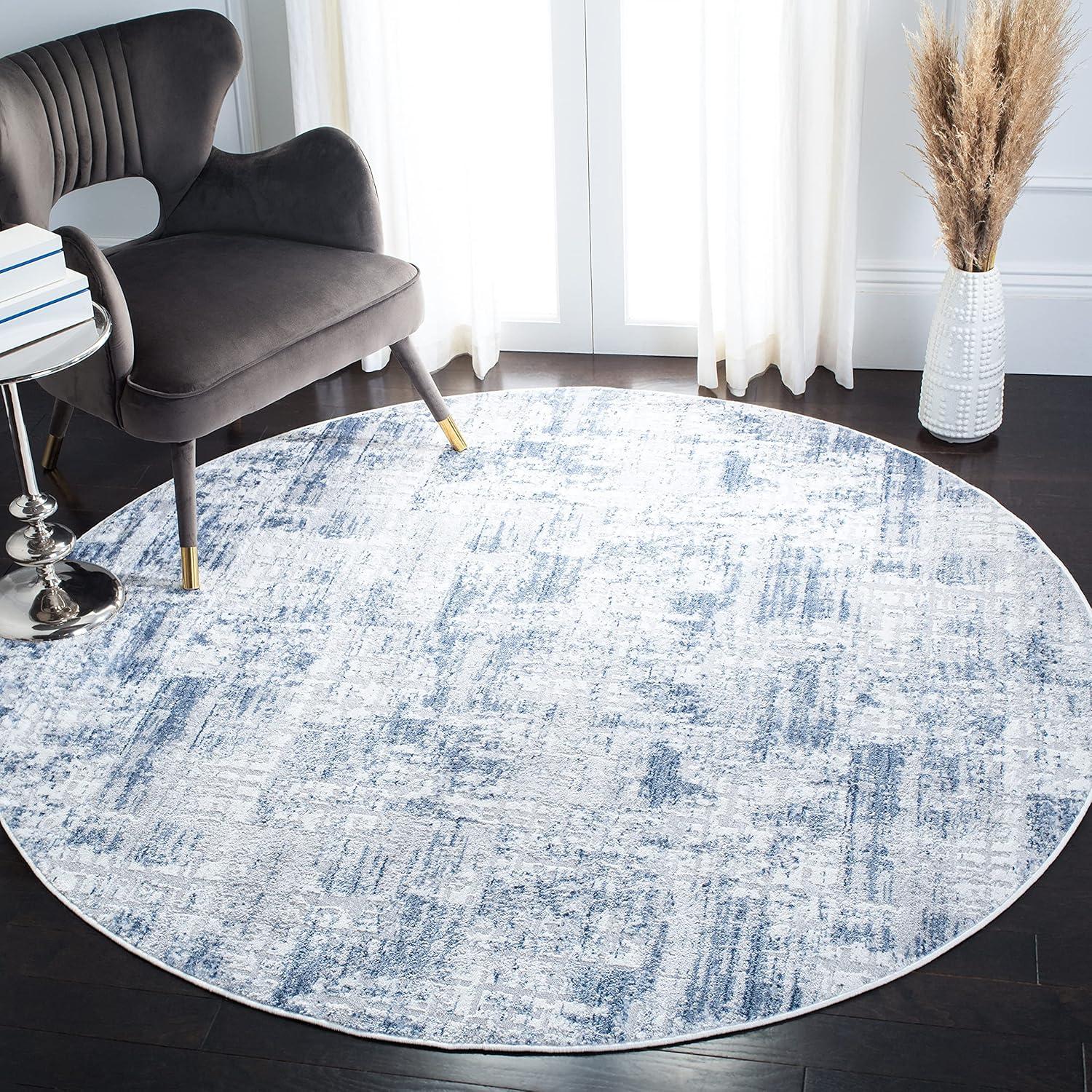 image:imageSAFAVIEH Area Rug 8x10 Amelia Collection Large Blue amp Grey Modern Design NonShedding amp Easy Cleaning Ideal for Living Room Bedroom Office Dining Space ALA786MNavyLight Grey
