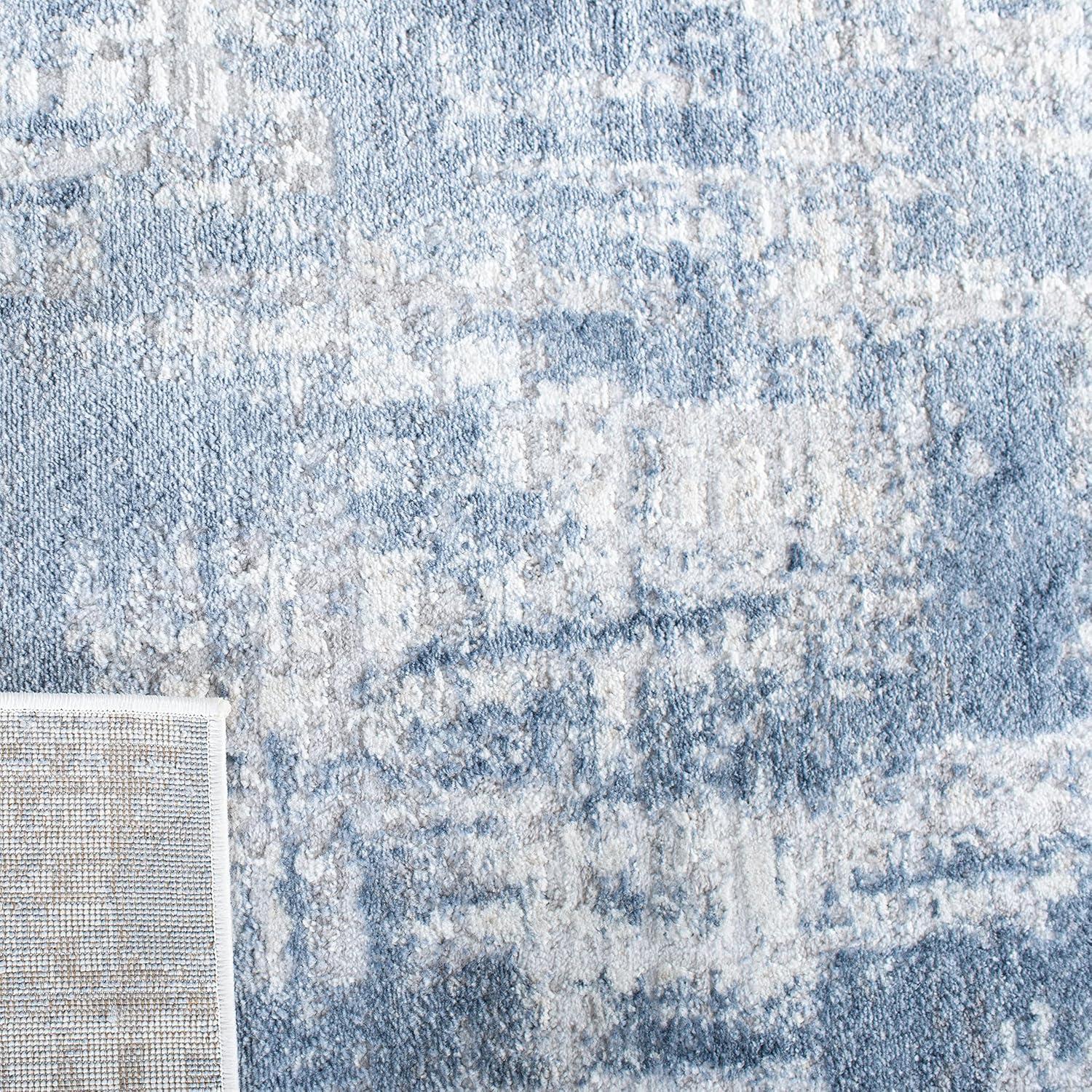 image:imageSAFAVIEH Area Rug 8x10 Amelia Collection Large Blue amp Grey Modern Design NonShedding amp Easy Cleaning Ideal for Living Room Bedroom Office Dining Space ALA786MIvoryBlue
