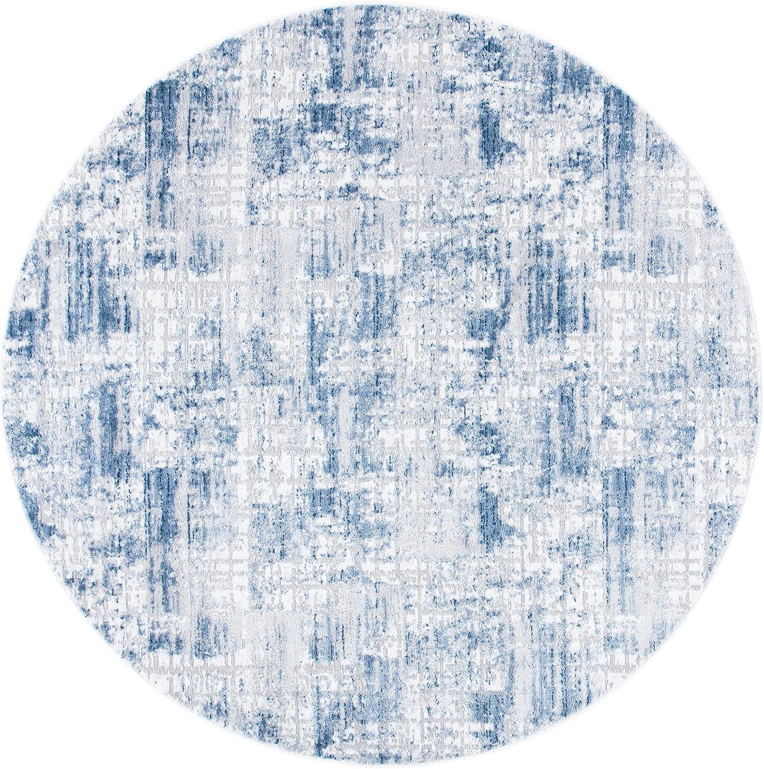 image:imageSAFAVIEH Area Rug 8x10 Amelia Collection Large Blue amp Grey Modern Design NonShedding amp Easy Cleaning Ideal for Living Room Bedroom Office Dining Space ALA786MNavyLight Grey