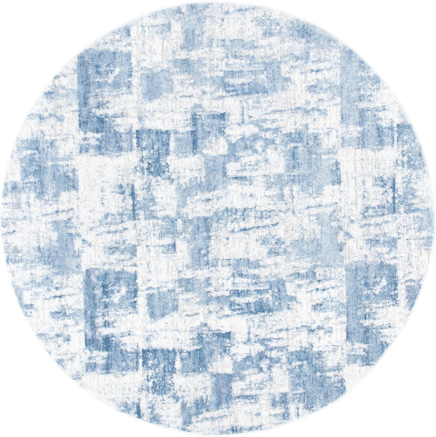 image:imageSAFAVIEH Area Rug 8x10 Amelia Collection Large Blue amp Grey Modern Design NonShedding amp Easy Cleaning Ideal for Living Room Bedroom Office Dining Space ALA786MIvoryBlue