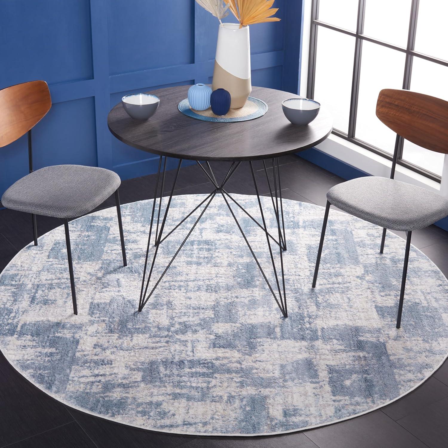 image:imageSAFAVIEH Area Rug 8x10 Amelia Collection Large Blue amp Grey Modern Design NonShedding amp Easy Cleaning Ideal for Living Room Bedroom Office Dining Space ALA786MIvoryBlue
