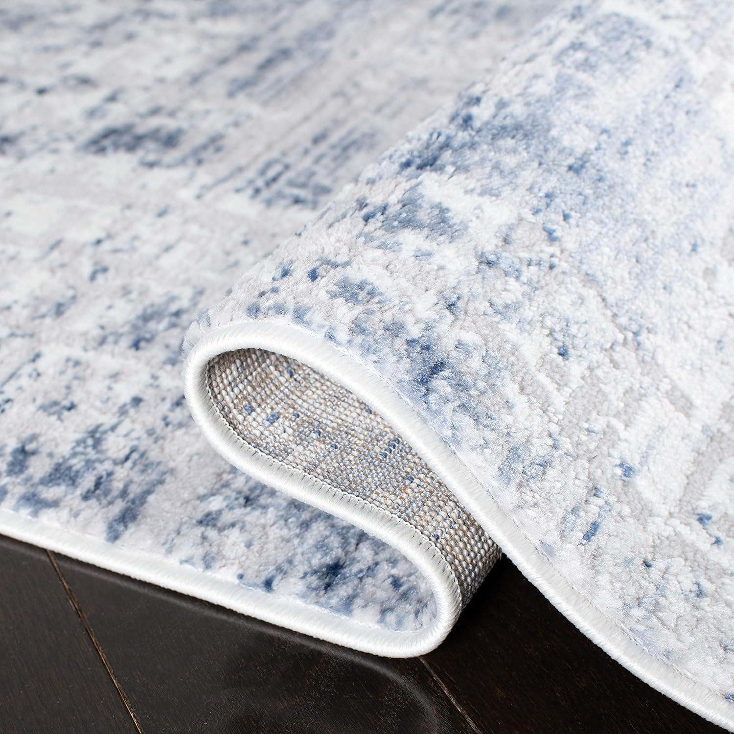 image:imageSAFAVIEH Area Rug 8x10 Amelia Collection Large Blue amp Grey Modern Design NonShedding amp Easy Cleaning Ideal for Living Room Bedroom Office Dining Space ALA786MNavyLight Grey