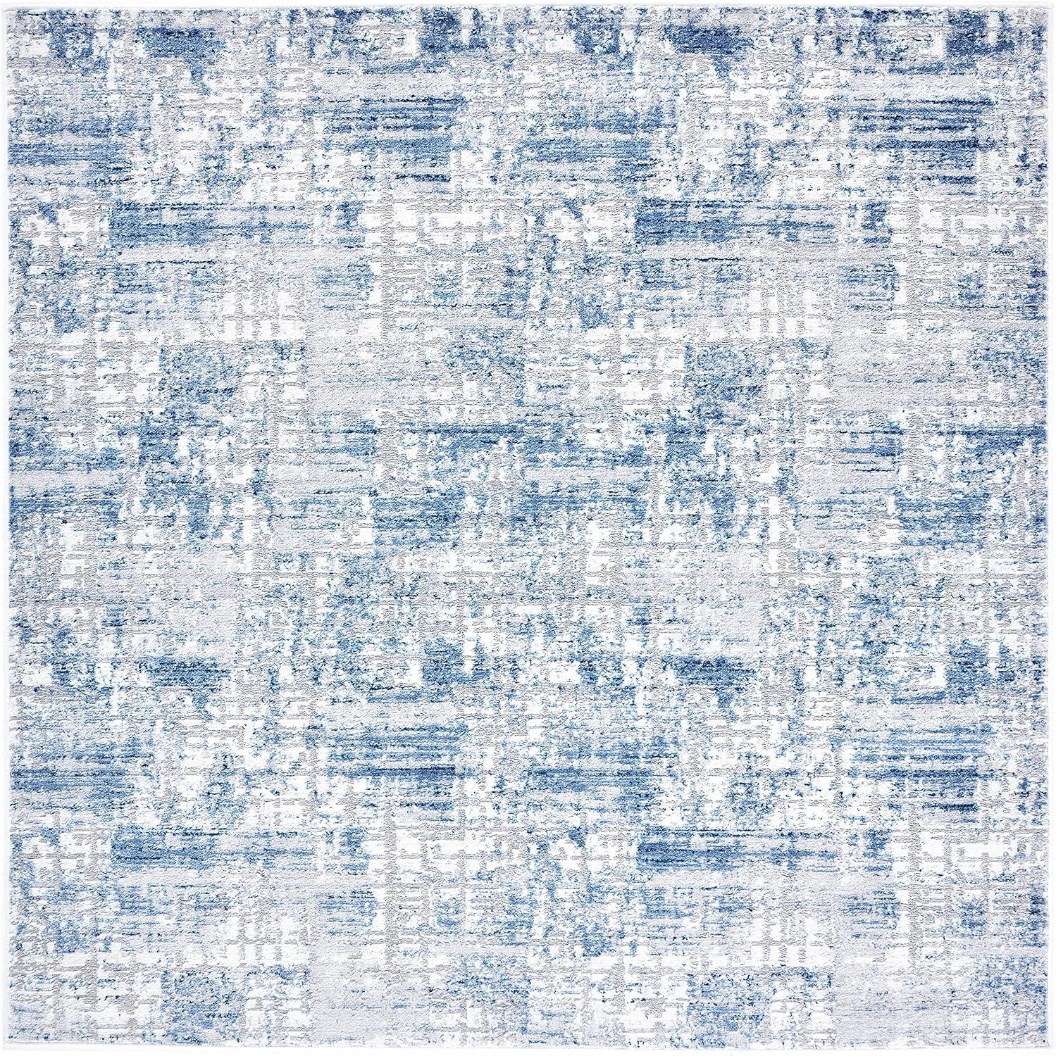 image:imageSAFAVIEH Area Rug 8x10 Amelia Collection Large Blue amp Grey Modern Design NonShedding amp Easy Cleaning Ideal for Living Room Bedroom Office Dining Space ALA786MNavyLight Grey