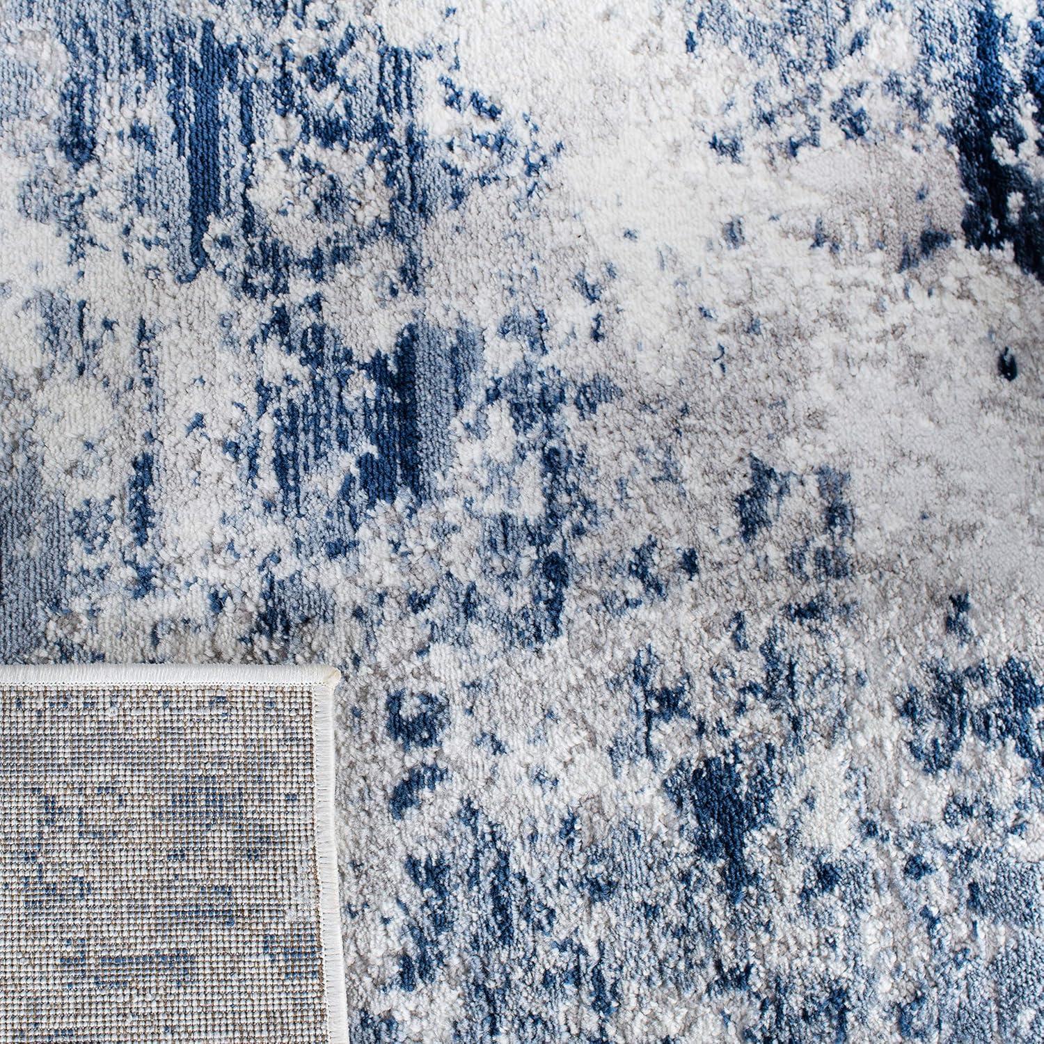 image:imageSAFAVIEH Area Rug 8x10 Amelia Collection Large Grey amp Ivory Modern Design NonShedding amp Easy Cleaning Ideal for Living Room Bedroom Office Dining Space ALA705GNavyGrey
