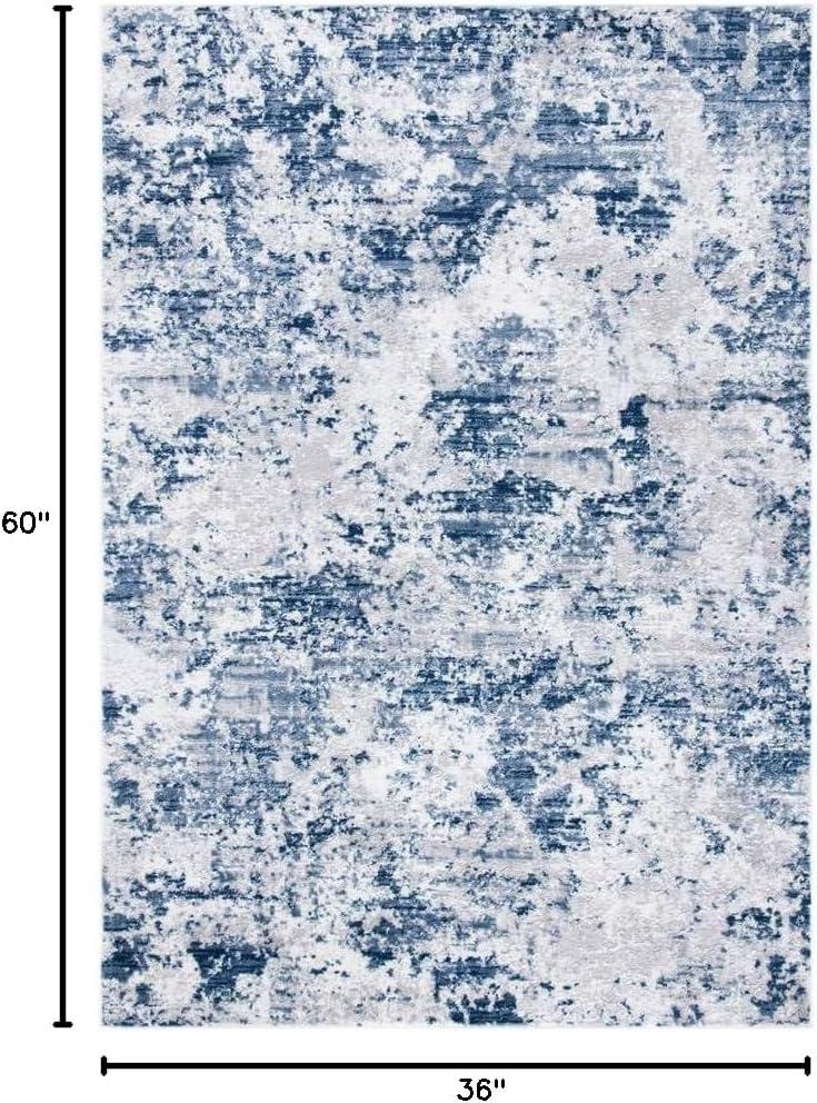 image:imageSAFAVIEH Area Rug 8x10 Amelia Collection Large Grey amp Ivory Modern Design NonShedding amp Easy Cleaning Ideal for Living Room Bedroom Office Dining Space ALA705GNavyGrey