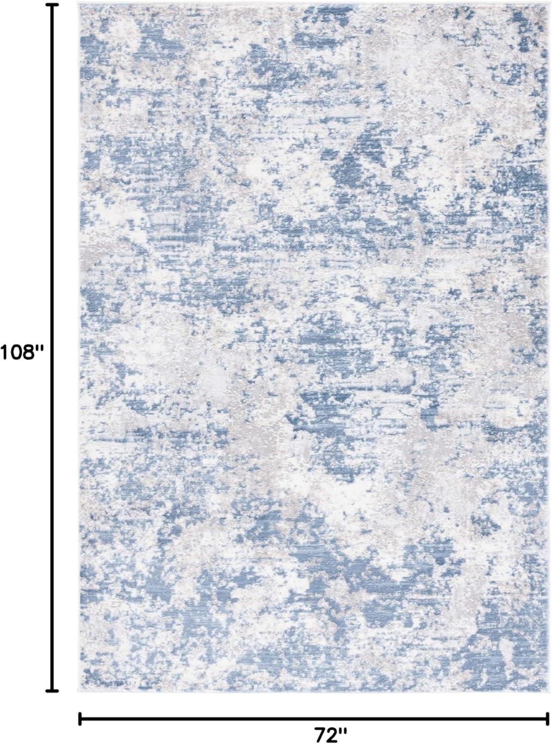 image:imageSAFAVIEH Area Rug 8x10 Amelia Collection Large Grey amp Ivory Modern Design NonShedding amp Easy Cleaning Ideal for Living Room Bedroom Office Dining Space ALA705GDark BlueGrey