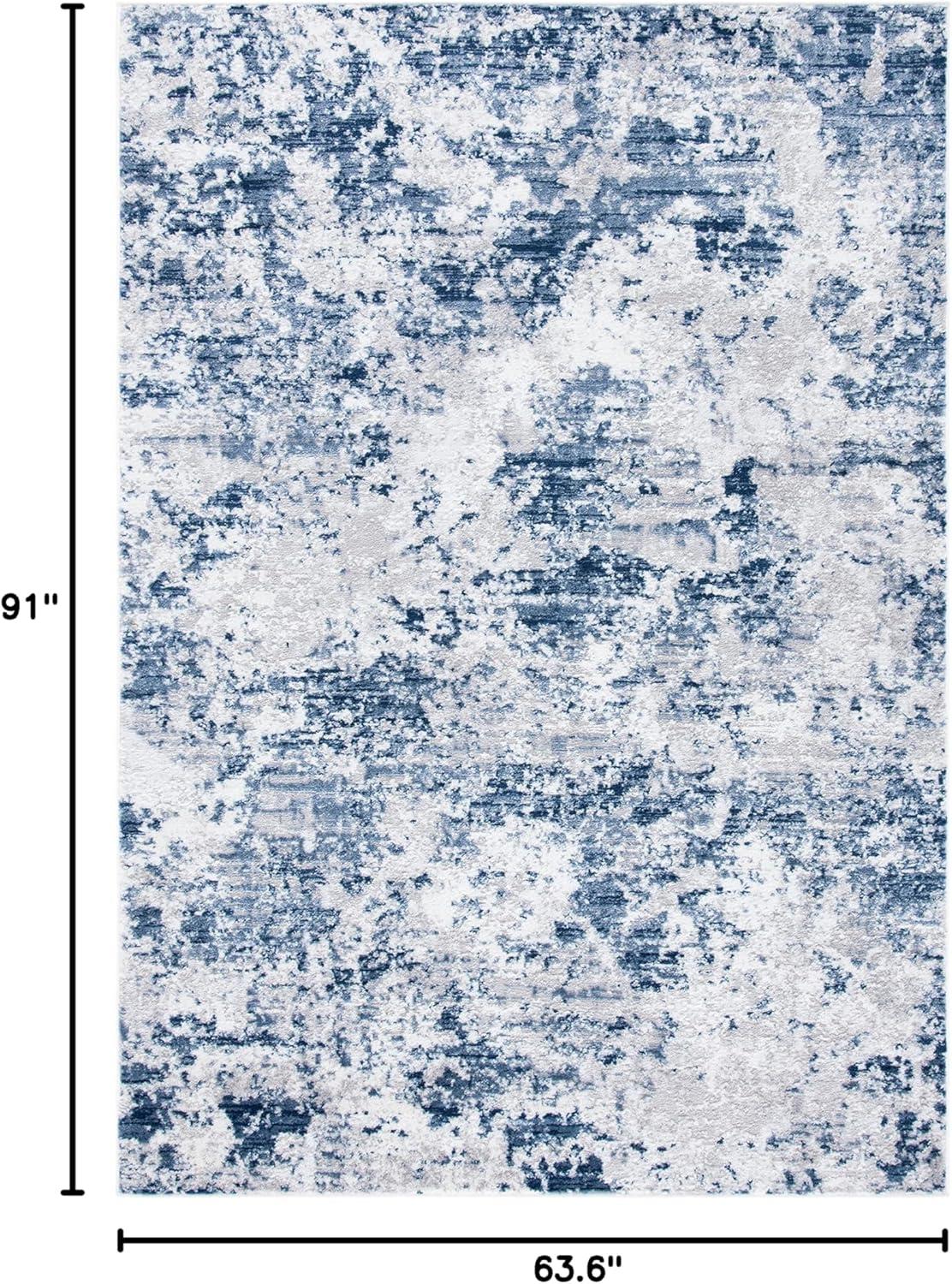 image:imageSAFAVIEH Area Rug 8x10 Amelia Collection Large Grey amp Ivory Modern Design NonShedding amp Easy Cleaning Ideal for Living Room Bedroom Office Dining Space ALA705GNavyGrey