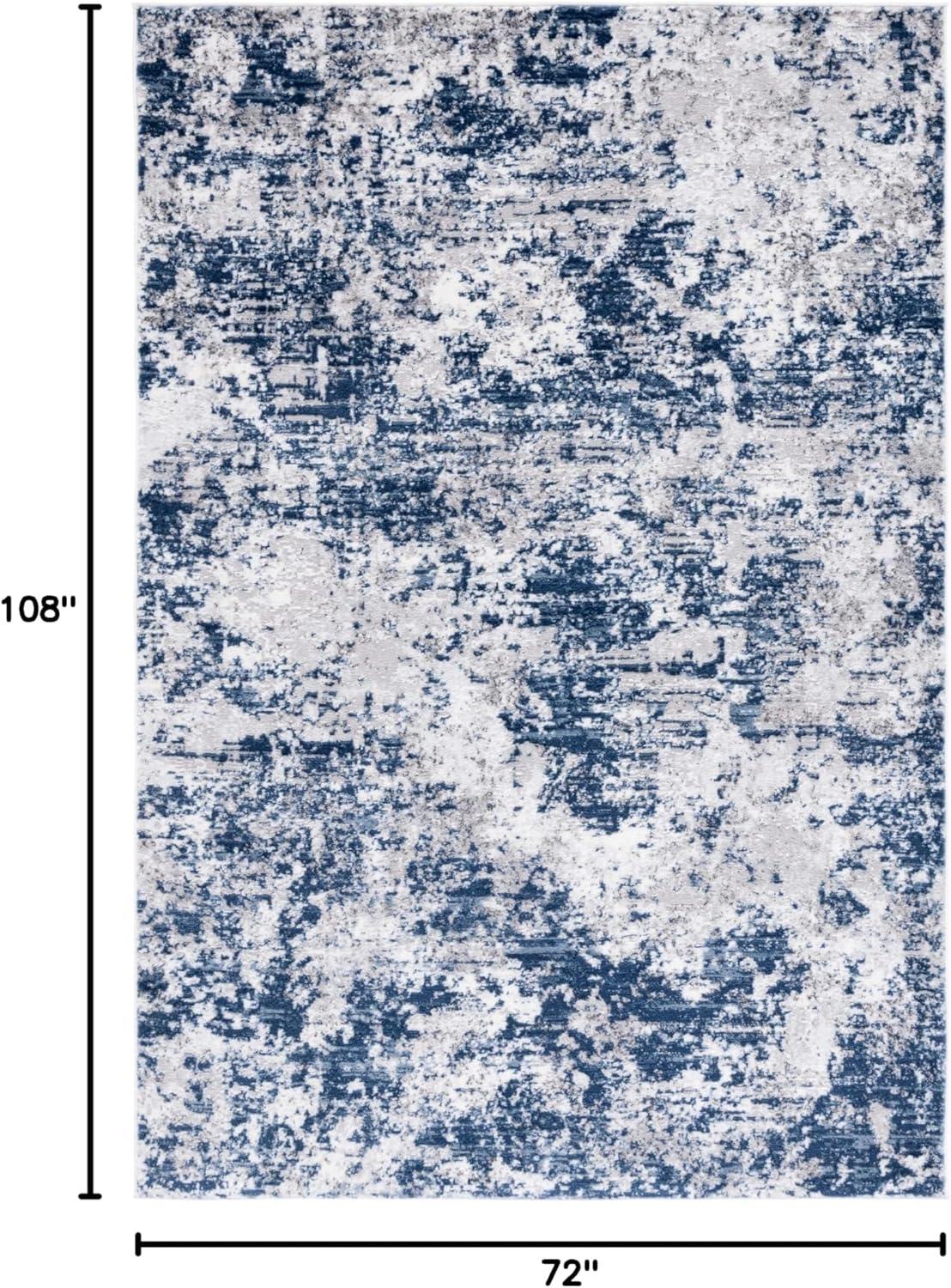 image:imageSAFAVIEH Area Rug 8x10 Amelia Collection Large Grey amp Ivory Modern Design NonShedding amp Easy Cleaning Ideal for Living Room Bedroom Office Dining Space ALA705GIvoryNavy