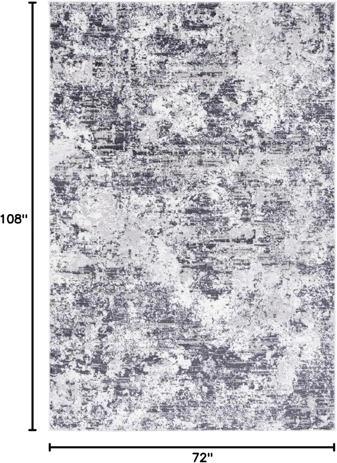 image:imageSAFAVIEH Area Rug 8x10 Amelia Collection Large Grey amp Ivory Modern Design NonShedding amp Easy Cleaning Ideal for Living Room Bedroom Office Dining Space ALA705GCharcoalIvory