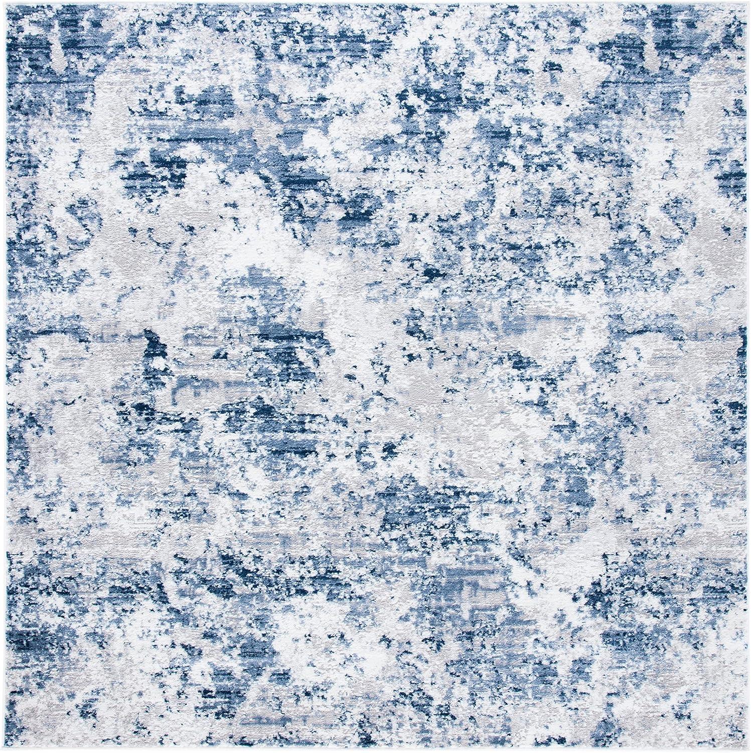image:imageSAFAVIEH Area Rug 8x10 Amelia Collection Large Grey amp Ivory Modern Design NonShedding amp Easy Cleaning Ideal for Living Room Bedroom Office Dining Space ALA705GNavyGrey
