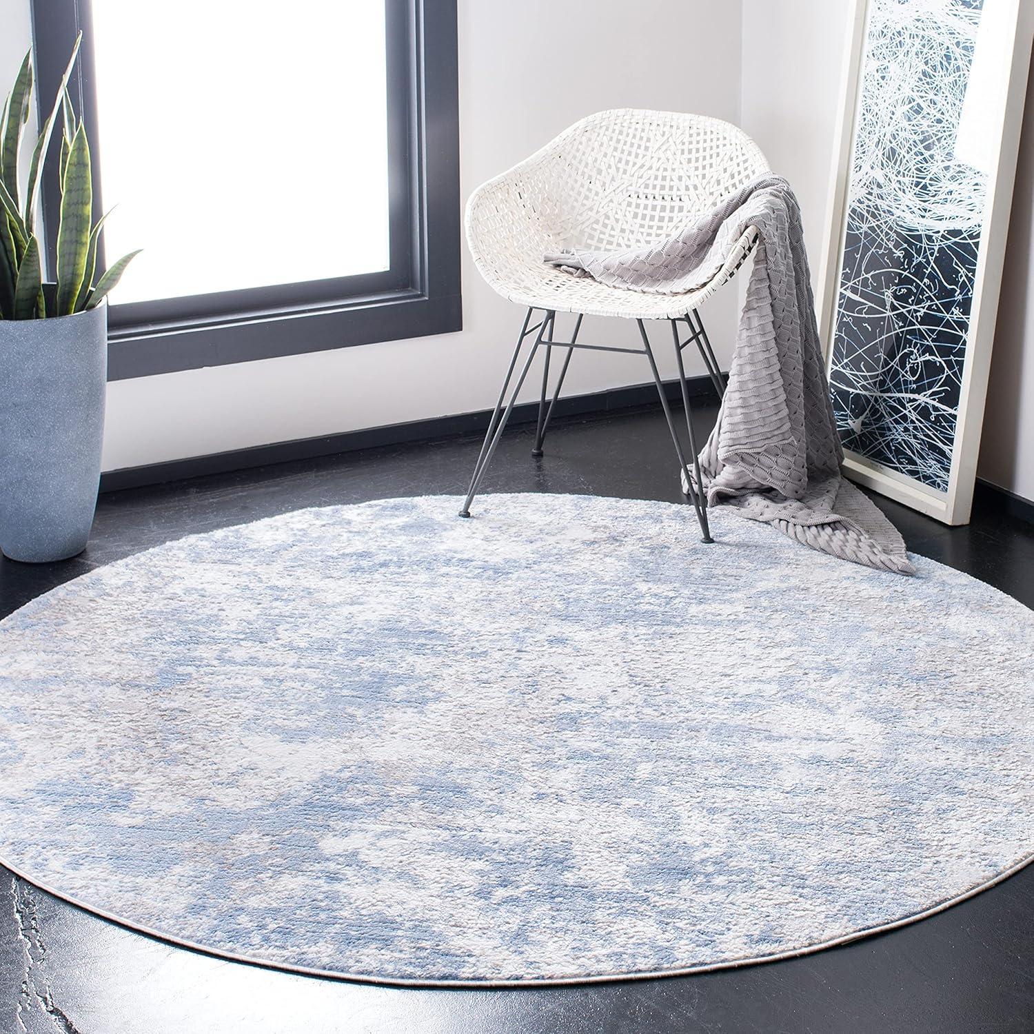 image:imageSAFAVIEH Area Rug 8x10 Amelia Collection Large Grey amp Ivory Modern Design NonShedding amp Easy Cleaning Ideal for Living Room Bedroom Office Dining Space ALA705GGreyBlue