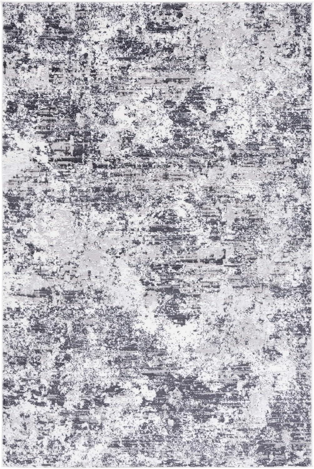 image:imageSAFAVIEH Area Rug 8x10 Amelia Collection Large Grey amp Ivory Modern Design NonShedding amp Easy Cleaning Ideal for Living Room Bedroom Office Dining Space ALA705GCharcoalIvory